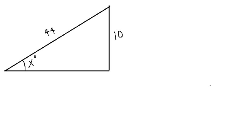 Harry is building a house with a sloping roof. If the roof is 44 feet long and 10 feet-example-1