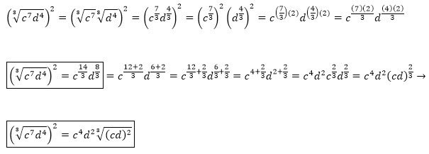 Simplify.the options are A. c^7/3 d^4/3 B. c^9/49 d^9/16 C. c^17/3 d^5/3 D. c^3 d-example-1