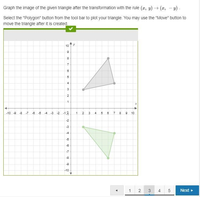 Graph the image of the given triangle after the transformation with the rule (x, y-example-1