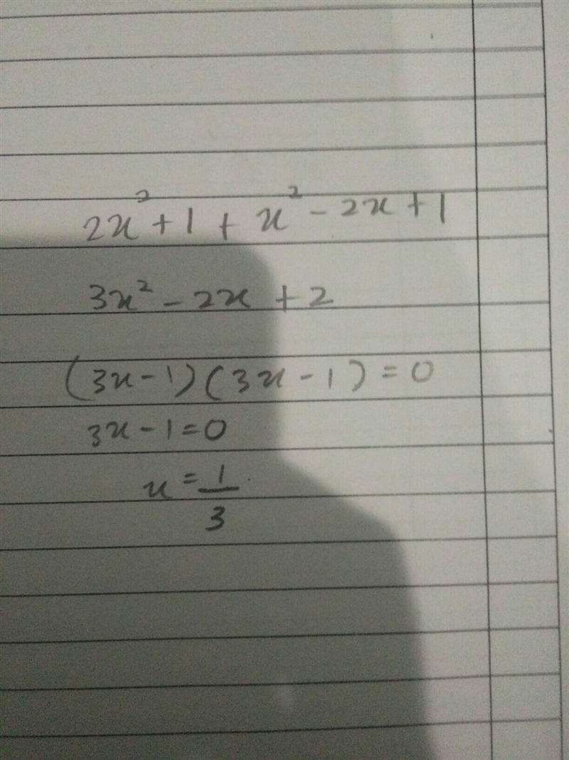 (2x^2+1) + (x^2-2x+1)-example-1