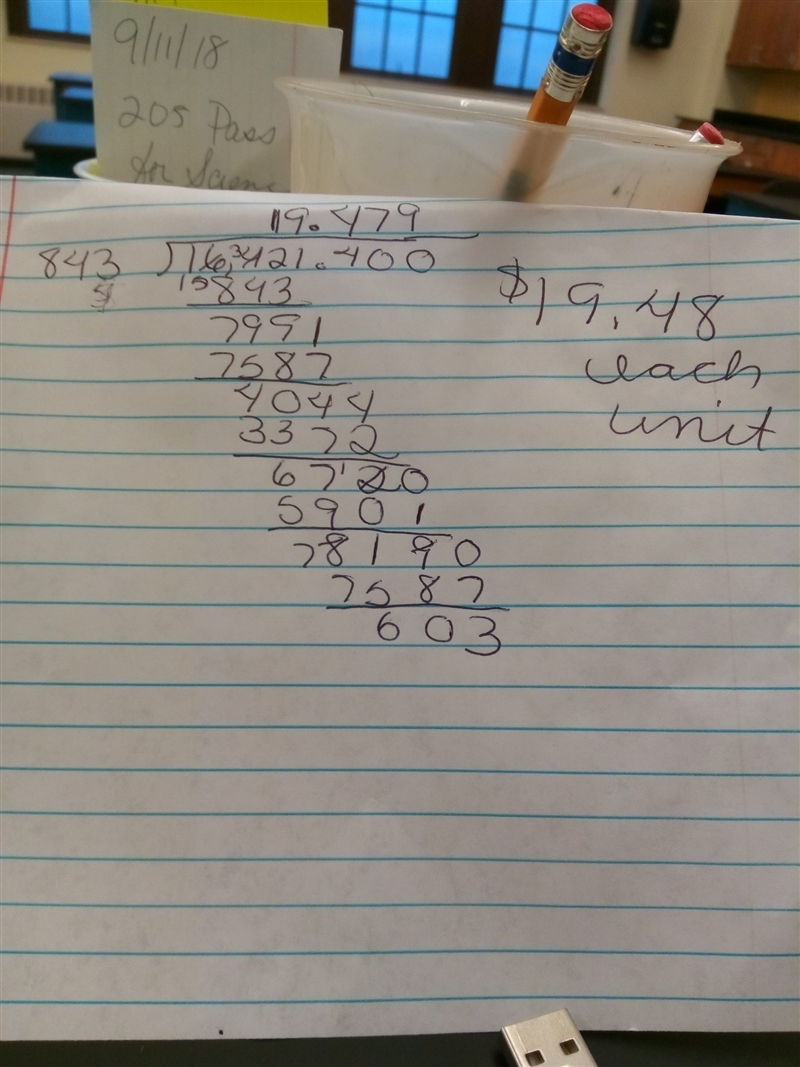 If 843 units cost 16,421.40 to produce how much does each unit cost to produce to-example-1