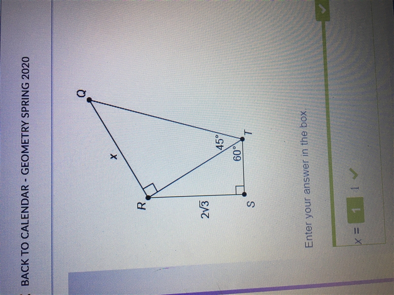 ASAP Plz what is the value of x? Plz no joking around this is from quiz 4.09: Special-example-1