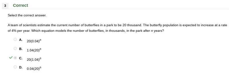 A team of scientists estimate the current number of butterflies in a park to be 20 thousand-example-1