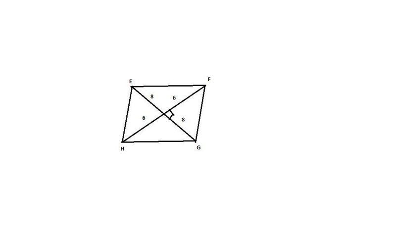 EFGH is a rhombus. Given EG = 16 and FH = 12, what is the length of one side of the-example-1