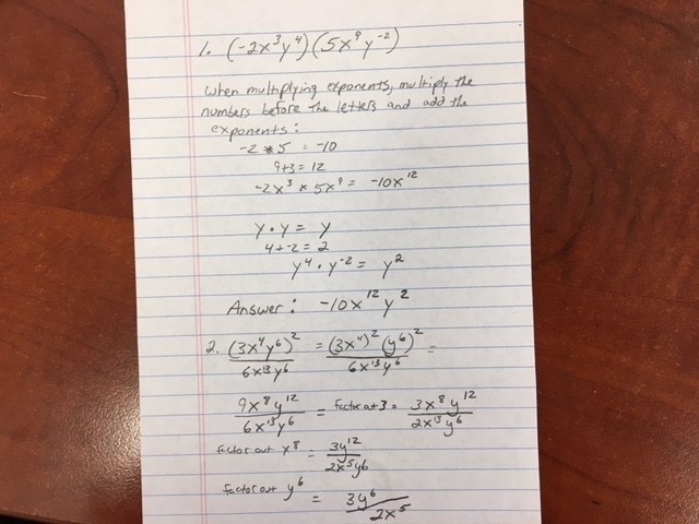 Simplify 1. (-2x^3y^4)(5x^9y^-2) Simplify 2. (3x^4y^6)^2 ----------------- 6x^13y-example-1