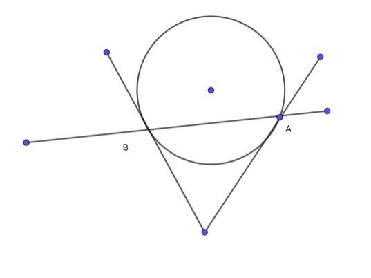 Points of tangency also act as endpoints of secant lines true or false-example-1