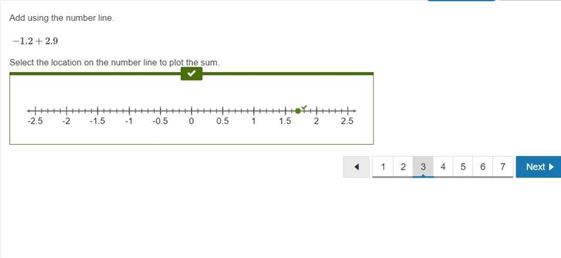 Subtract using the number line. −1/3− 1 2/3 Select the location on the number line-example-4