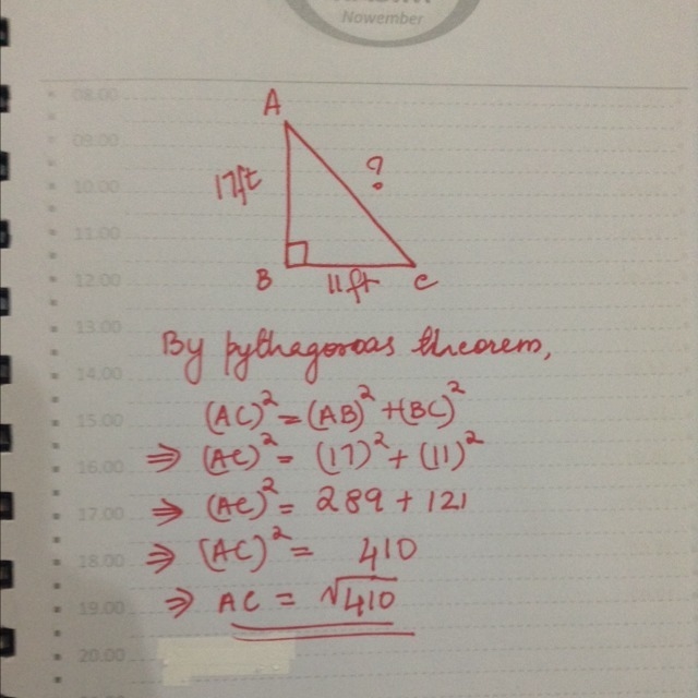 In the given right triangle find the missing length to the nearest tenth one side-example-1