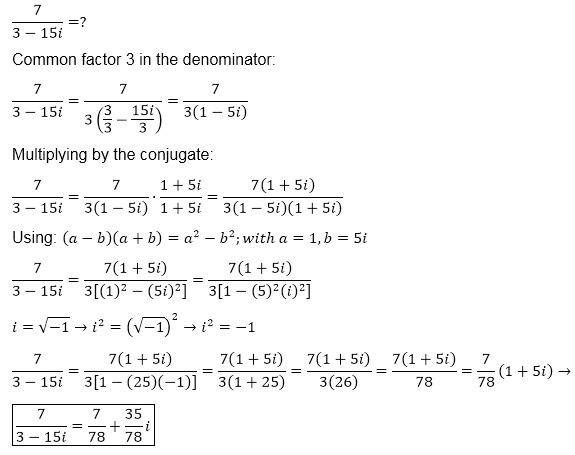 seven divided by quantity three minus fifteen i. seven divided by seventy eight. - thirty-example-1