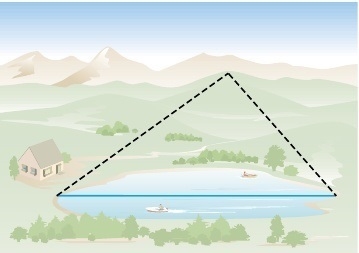 To find the length ab of a small lake, a surrounding veyor measured angle acb to 96, ac-example-1