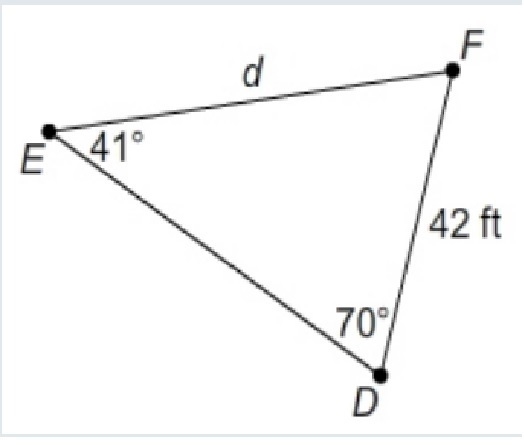 What is the value of d?   Round your final answer to the nearest tenth, if necessary-example-1