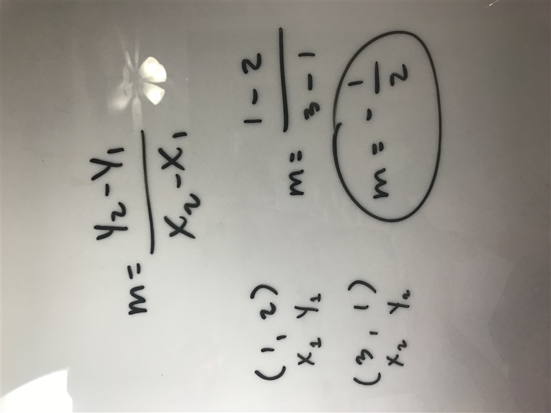 A line passes through the points (1, 2) and (3, 1). What is the slope of the line-example-1