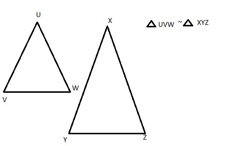 Consider the two triangles. How can the triangles be proven similar by the SAS similarity-example-1