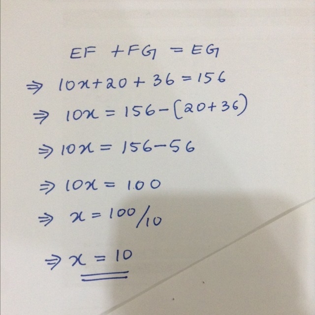 Find the value of x. The drawing is not to scale.-example-1