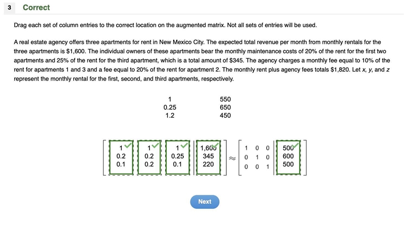 I need to make a matrix in reduced row echelon form A real estate agency offers three-example-1