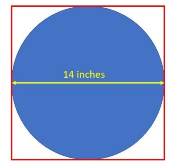 Find, to the nearest tenth, the area of the region that is inside the square and outside-example-1