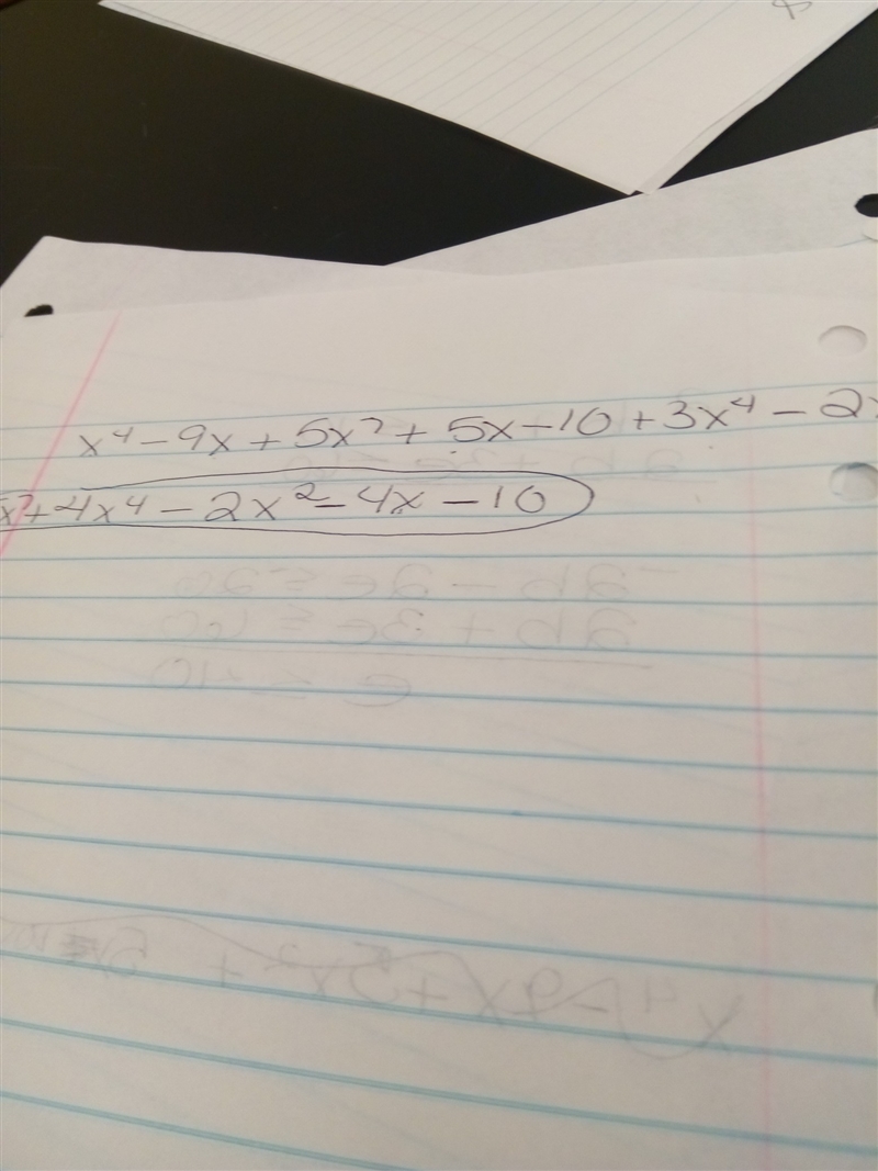 (X^4-9x+5x^7)+(5x-10+3x^4-2x^2)-example-1