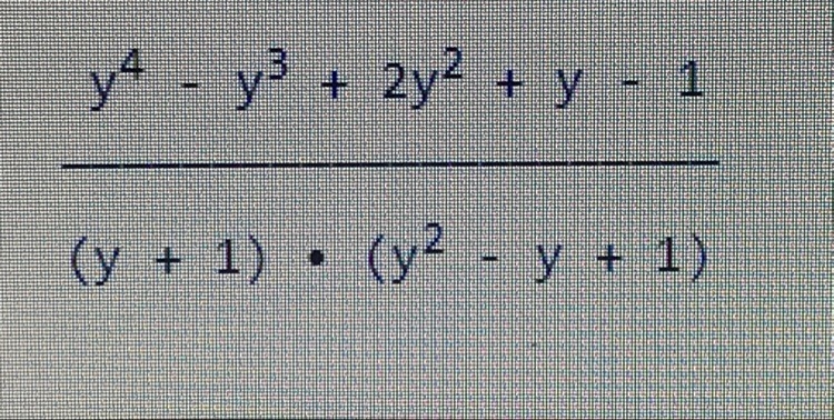 (y^4-y^3+2y^2+y-1) ÷ (y^3+1)-example-1