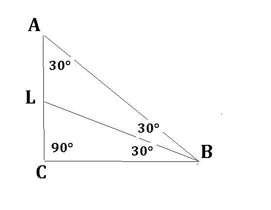 In the right △abc m∠c=90°, bl is an angle bisector of ∠abc. What is the ratio cl:ac-example-1