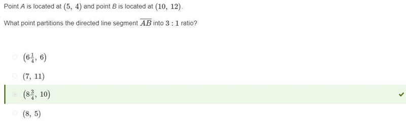 PLEASE HELP WILL GIVE BRAILIEST AND 10 POINTS Point A is located at (5, 4) and point-example-1