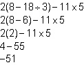 2. Use the order of operations to simplify the following expression. 16 + (14-6) x-example-2