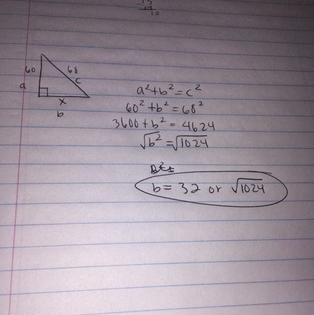 Find the unknown side length, x. Write your answer in simplest radical form.-example-1