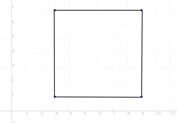 Find the area of the rectangle with vertices at the given points. (3, 1), (3, 7), (9, 1), (9, 7)-example-1