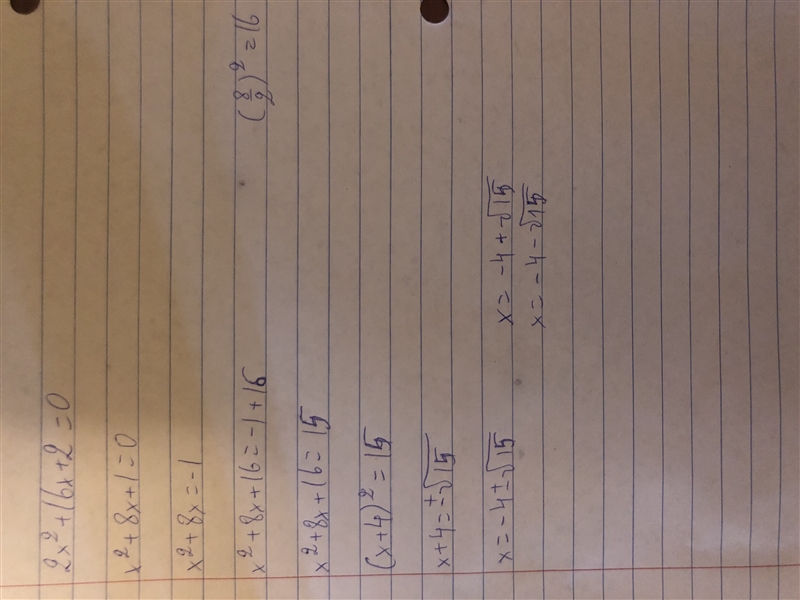 Solve by completing the square. a. x2 + 4x – 1 = 0 b. 2x2 + 16x + 2 = 0 Thank you-example-2