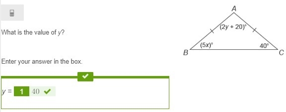 What is the value of y? Enter your answer in the box. y =-example-1