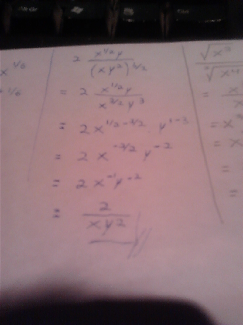 Simplify with positive exponents no radicals. SHOW ALL WORK! 2:(-27/8) 4/3 3: x^-2/3 x-example-2