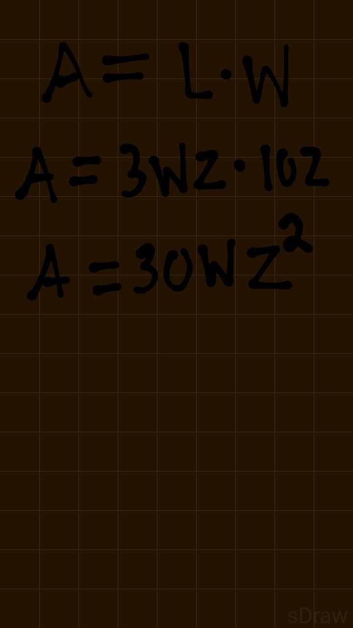 Express the area of a rectangle with length 3wz, and width 10z, as a monomial.-example-1