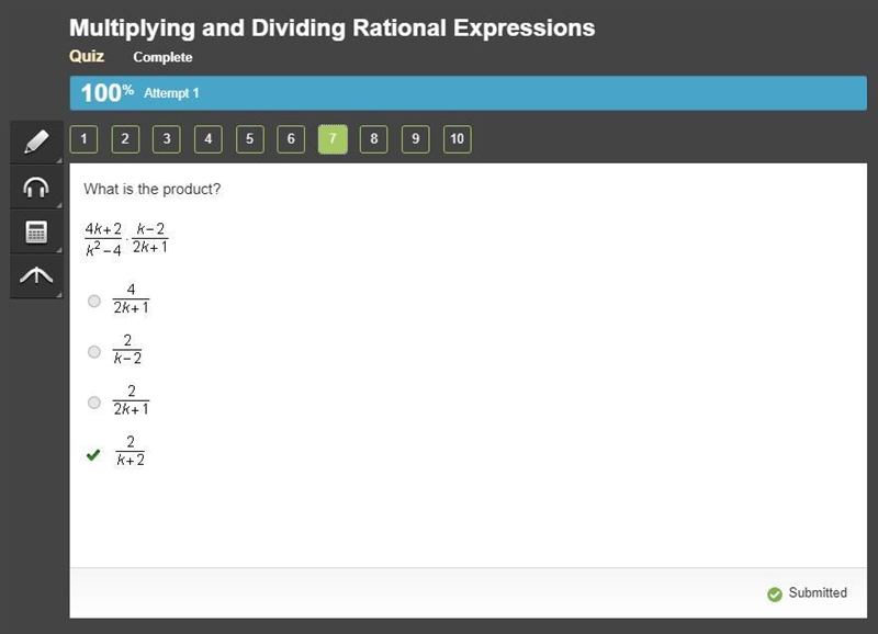 What is the product? 4k+2/k^2-4*k-2/2k+1-example-1