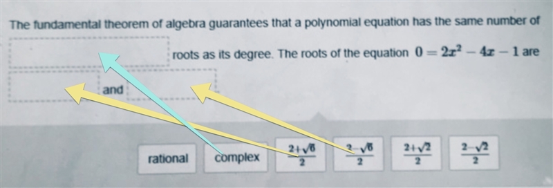 What does the fundamental theorem of algebra illustrate?-example-1