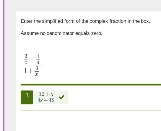 Enter the simplified form of the complex fraction in the box. Assume no denominator-example-1