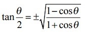 Given x = 60°, tan x/2 can be rewritten as which of the following? 1-cos60/1-2sin-example-1