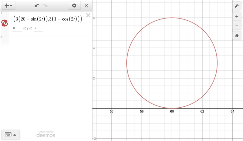 Find the area under one arch of a cycloid described by the parametric equations x-example-1