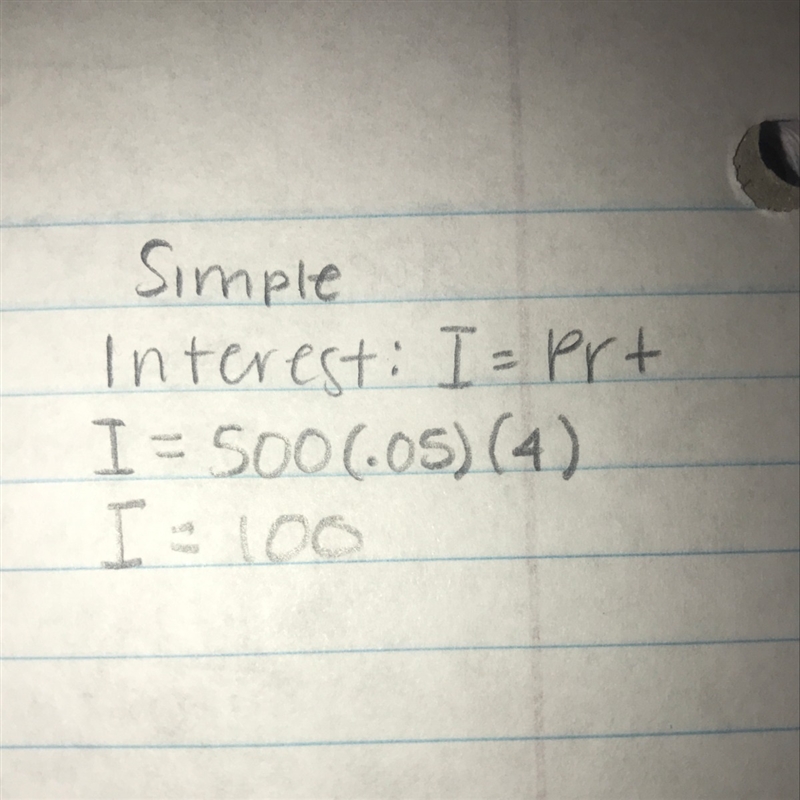 find the simple interest earned in a savings account that pays 5% interest if $500 is-example-1