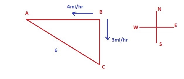 Two surveyors with two-way radios leave the same point at 9:00 a.m., one walking due-example-1