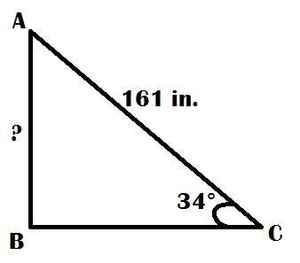 Sam is framing a closet under a stairway. the stairway is 13 ft 5 in.​ long, and its-example-1