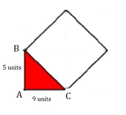 A square is constructed using the hypotenuse $\overline{ac}$ of right triangle $abc-example-1