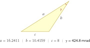 PLEASE HELP Solve the triangle: a = 21, b = 12, c = 8.-example-1