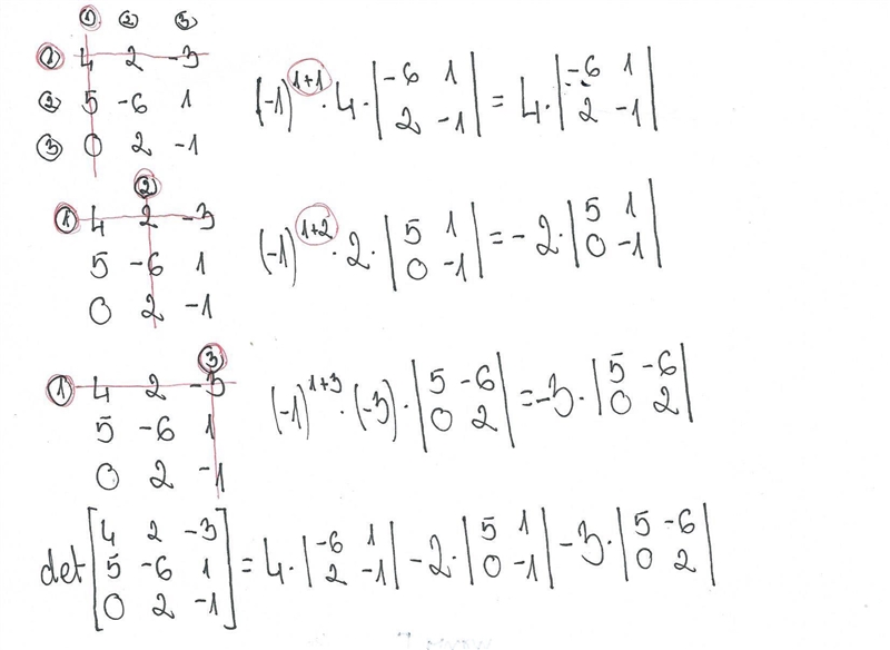 Which expression gives the determinant of the matrix? Note : Image attached and answer-example-1