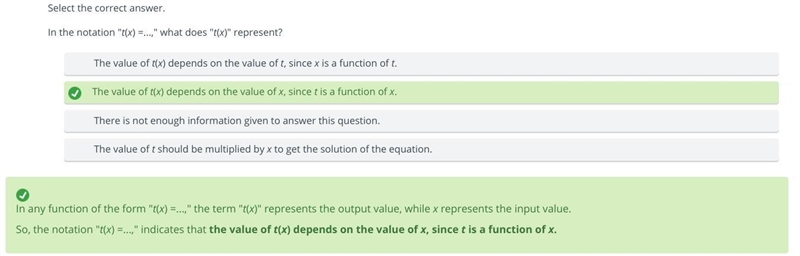 In the notation "t(x) =...," what does "t(x)" represent? A. The-example-1