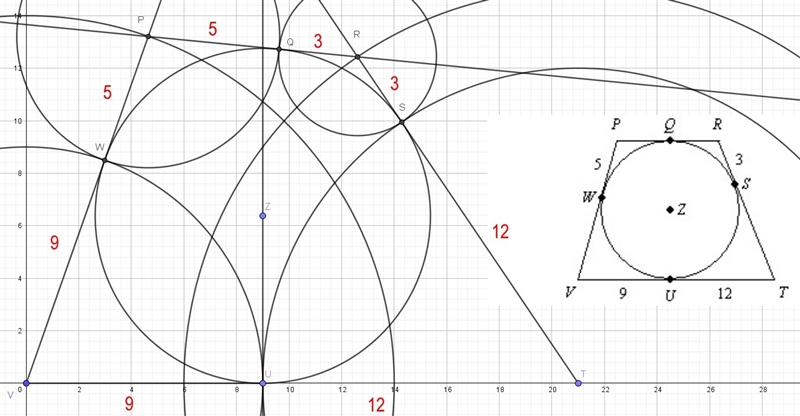 Find x. Assume that segments that appear tangent are tangent. a. 21 c. 8 b. 9 d. 12 I-example-1