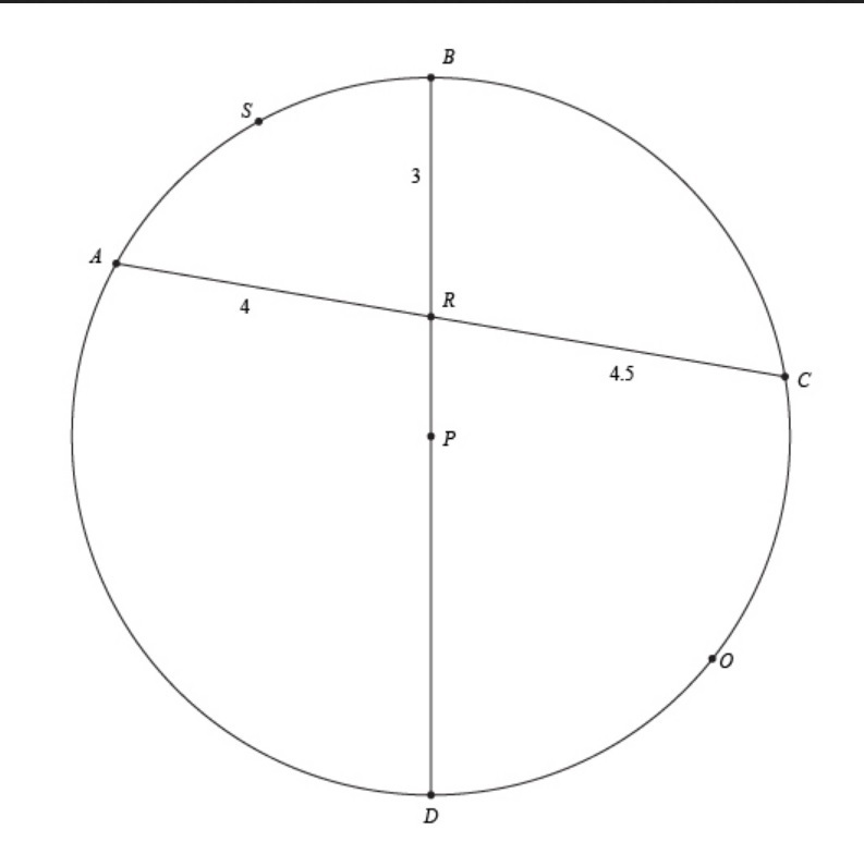 What is the area and circumference of circle p? explain how you calculated this answer-example-1