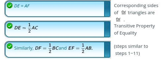 Given: delta'ABC Prove: A midsegment of Delta ABC is parallel to a side of delta ABC-example-2