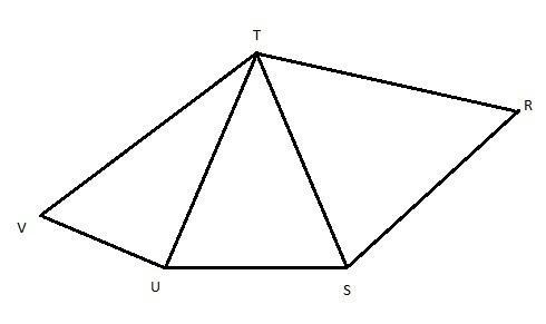 Consider the triangles shown. If mUTV < mUTS < mSTR, which statement is true-example-1