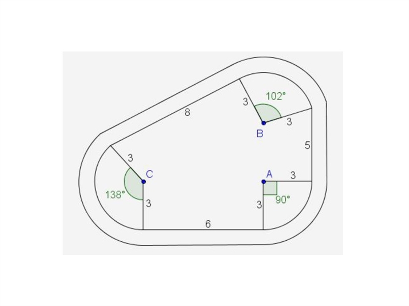 Each length unit on the speedway diagram represents one-tenth of a mile. What is the-example-1