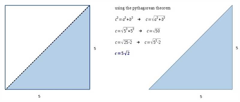 The perimeter of a square is 20 cm find the length of the diagonal-example-1