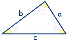 Law of cosines in (triangle )rst if r = 14 yd s = 9 yd t = 6 yd find m-example-1